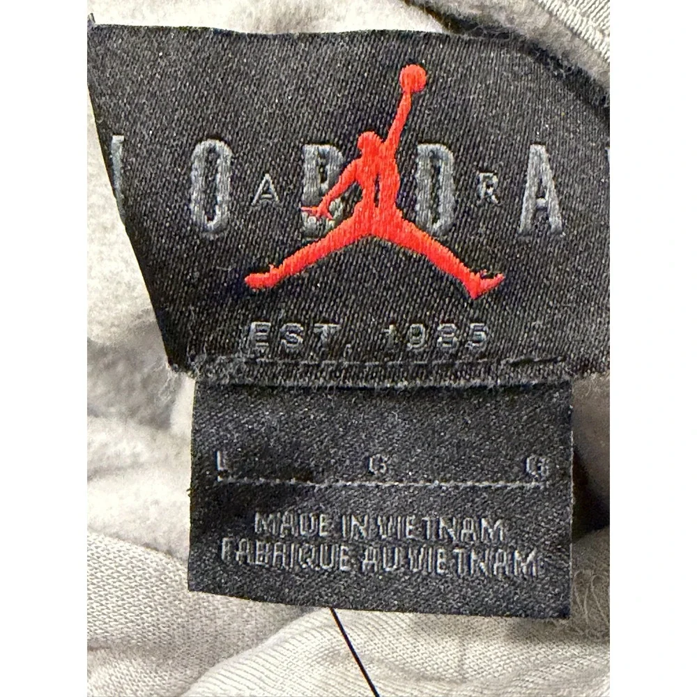 Jordan Brooklyn Fleece Jumpman Logo Pullover Hoodie Mens Grey Large HV5096-062